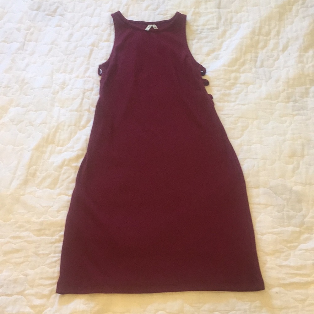 Maroon Midi Dress